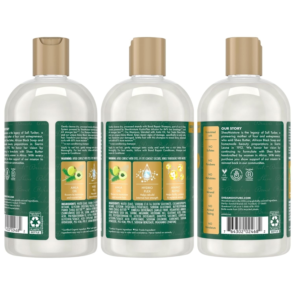Shea Moisture Amla Oil Bond Repair Shampoo & Conditioner - Set of 2 (13oz each) - Picture 6 of 6